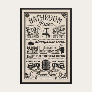 Bathroom Rules Wall Art Print (Copy) (Copy) (Copy) (Copy)
